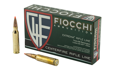 Box of Fiocchi 7mm-08 Rem 139gr Hornady SST 20 rounds