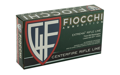 Box of Fiocchi 7mm-08 Rem 139gr Hornady SST 20 rounds