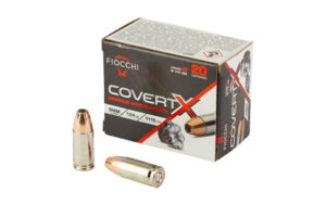 Fiocchi CovertX 9mm 124gr Jacketed Hollow Point 20‑round box