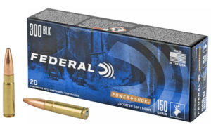 Federal Power-Shok .300 AAC Blackout 150 gr Soft Point ammunition box, 20 rounds