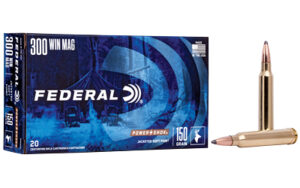 Federal Power-Shok .300 Win Mag 150 gr jacketed soft point ammo box - 20 rounds