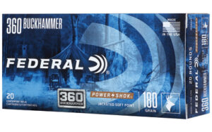 Federal Power-Shok 360 Buckhammer 180gr JSP ammunition 20rd box