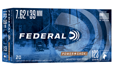 Federal Power-Shok 7.62x39mm 123gr Jacketed Soft Point 20rd box