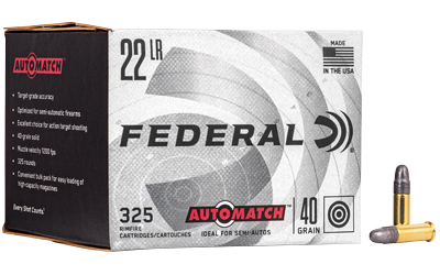 Federal AutoMatch Champion .22 LR 325rd box of rimfire ammunition