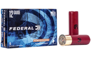 Federal Power-Shok 12 gauge 3 inch #4 buckshot 41 pellets 5-round box