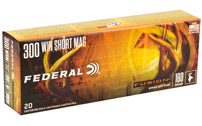 Federal Fusion .300 WSM 180 gr Bonded Soft Point 20rd box front view