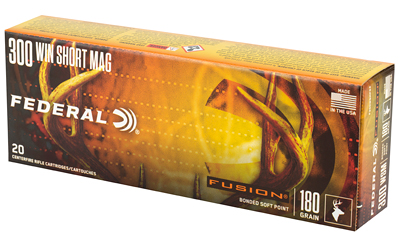 Federal Fusion .300 WSM 180 gr Bonded Soft Point 20rd box front view