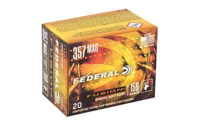 Federal Fusion .357 Magnum 158 grain ammunition box - 20 rounds
