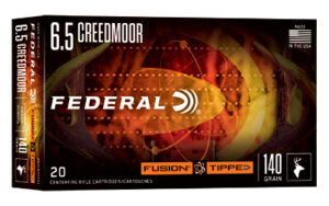 Federal Fusion Tipped 6.5 Creedmoor 140gr rifle ammunition 20rd box