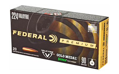 Federal Gold Medal 224 Valkyrie 90gr MatchKing BTHP 20rd - Alexander's