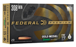 Federal Gold Medal .308 Win 175gr Sierra MatchKing BTHP ammunition 20rd box