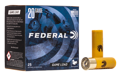Federal Game-Shok Upland 20ga 2.75in 7/8oz #8 shot 25rd box