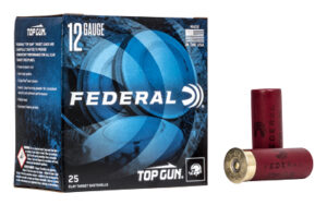 Box of Federal Top Gun 12ga 2-3/4 in 1 oz #8 shot, 25-count