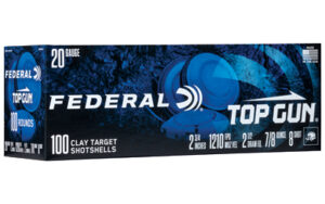 Federal Top Gun 20 Gauge 2.75in 7/8 oz #8 lead shot 100 round box