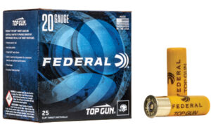 Federal Top Gun 20 Gauge 2-3/4 in #9 target shotgun shells, 25 rounds per box