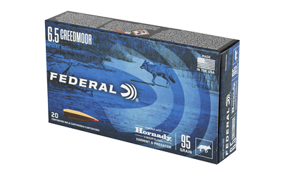 Federal 6.5 Creedmoor 95gr Hornady V-Max box, 20 rounds