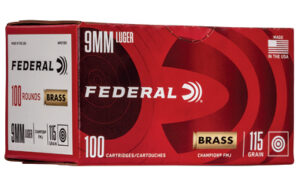 Federal Champion 9mm Luger 115 gr FMJ ammunition 100 round box