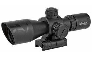 Firefield Barrage 2.5-10x40 illuminated Mil-Dot rifle scope with on-board laser, matte black