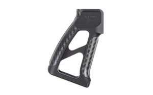 Fortis Torque CF-15 pistol grip in black, billet aluminum body with carbon fiber straps