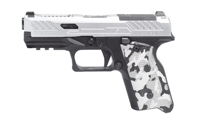 Fusion XF PRO 9mm 4in chrome and black optic-ready pistol, side view