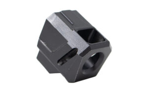 Faxon EXOS-524 compensator for M&P Shield, anodized 6061 aluminum, 1/2x28 threads, black