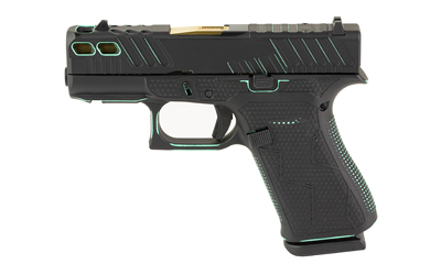 GLOCK 43X 9mm sub-compact pistol with Robins Egg Blue Cerakote accents