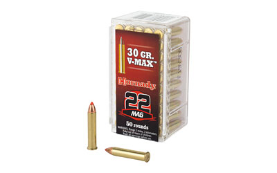 Hornady .22 WMR 30gr V-MAX Brass – 50rd