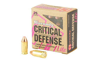 Hornady Critical Defense Lite 9mm 100gr FTX 25-round box