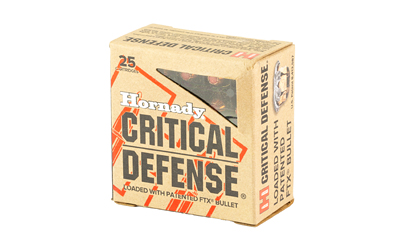 Hornady Critical Defense 9x18mm Makarov FTX 25rd - Alexander's