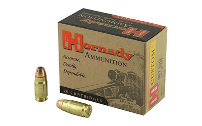 Box of Hornady Custom .357 Sig 147 gr XTP jacketed hollow point handgun ammunition, 20 rounds