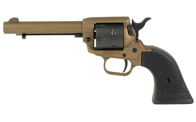Heritage Rough Rider .22 LR 4.75in Burnt Bronze Cerakote revolver with black polymer star grips