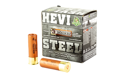 Box of HEVI-SHOT HEVI-STEEL 12ga 1-1/4 oz #2 steel shotshells, 25-count