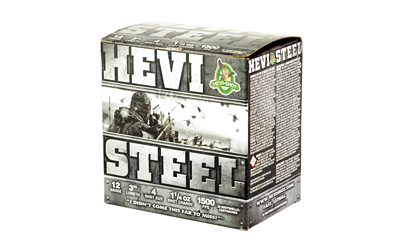 HEVI-Shot Hevi-Steel 12ga 3in 1-1/4oz #4 steel shot 25-round box