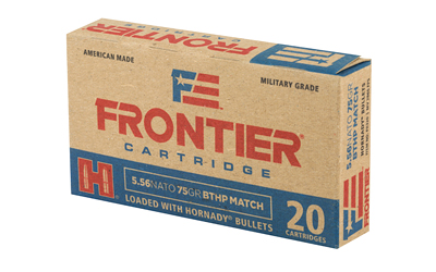 Hornady Frontier 5.56 NATO 75 gr BTHP Match ammunition 20rd box