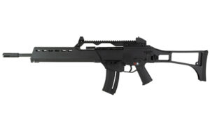 Heckler & Koch G36 .22 LR rifle in matte black with folding synthetic stock