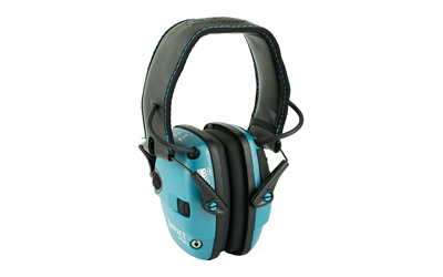 Howard Leight Impact Sport electronic earmuffs teal finish with NRR 22 dB