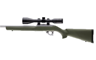 Hogue OverMolded OD Green rifle stock for Ruger 10/22 fits .920-inch barrel