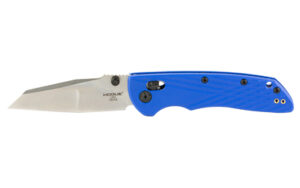 Hogue Deka 3.25-inch folding knife, modified Wharncliffe blade, blue textured polymer handle
