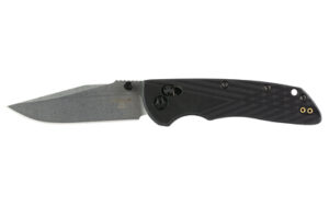 Hogue Deka 3.25 inch clip point folding knife with stone tumbled CPM MagnaCut blade and textured polymer handle