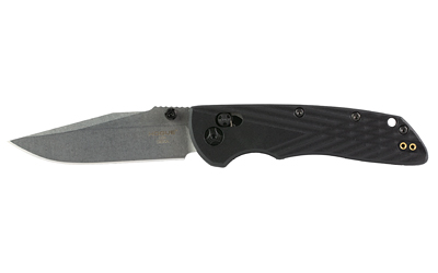 Hogue Deka 3.25 inch clip point folding knife with stone tumbled CPM MagnaCut blade and textured polymer handle