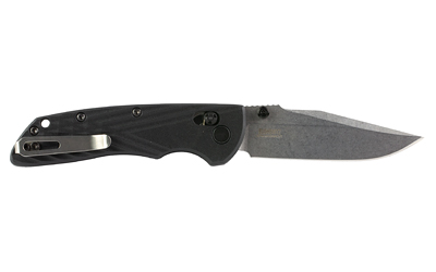 Hogue Deka 3.25 inch clip point folding knife with stone tumbled CPM MagnaCut blade and textured polymer handle