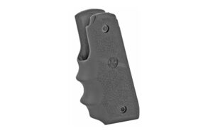 Hogue black rubber grip with finger grooves and cobblestone texture for Ruger 22/45 MKIV