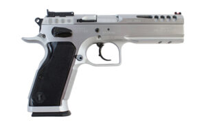 Tanfoglio Stock Master 9mm 4.75 in hard chrome pistol with wood grips