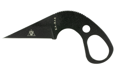Ka-Bar TDI Last Ditch knife 1.625 in 9Cr18 stainless steel drop point blade with black handle and plastic sheath