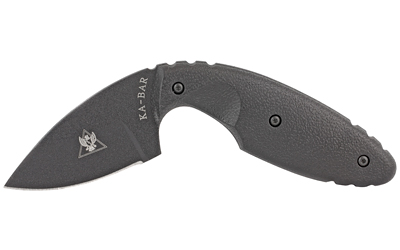 KA-BAR TDI Law Enforcement Knife with 2.313in drop-point blade, black Zytel handle and hard plastic sheath