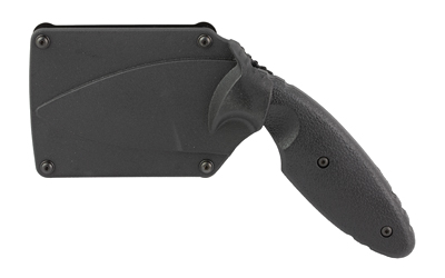 KA-BAR TDI Law Enforcement fixed knife 2.313-inch serrated AUS-8A blade with black Zytel handle and sheath