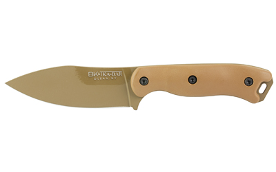 KA-BAR Becker Nessmuk BK19 fixed blade knife, 1095 Cro-Van steel, coyote brown handle and sheath