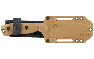 KA-BAR Becker Nessmuk BK19 fixed blade knife, 1095 Cro-Van steel, coyote brown handle and sheath