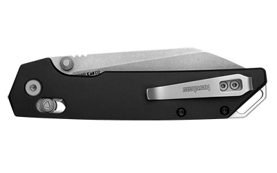 Kershaw Iridium 3.4 in reverse tanto folding knife with black anodized aluminum handle