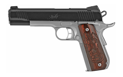 Kimber Camp Guard 10mm 5in stainless frame matte black slide tritium night sights rosewood grips